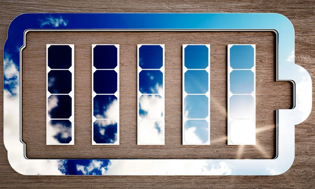photograph-of-a-solar-panels-in-a-battery-shape
